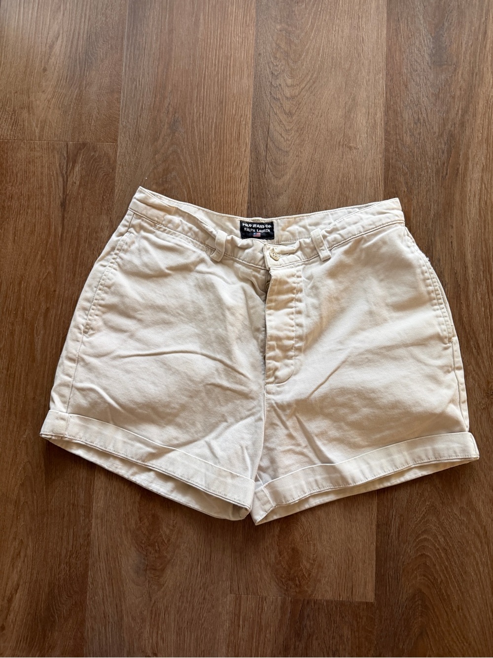 Ralph Lauren Cream Cotton Chino Bermuda Shorts